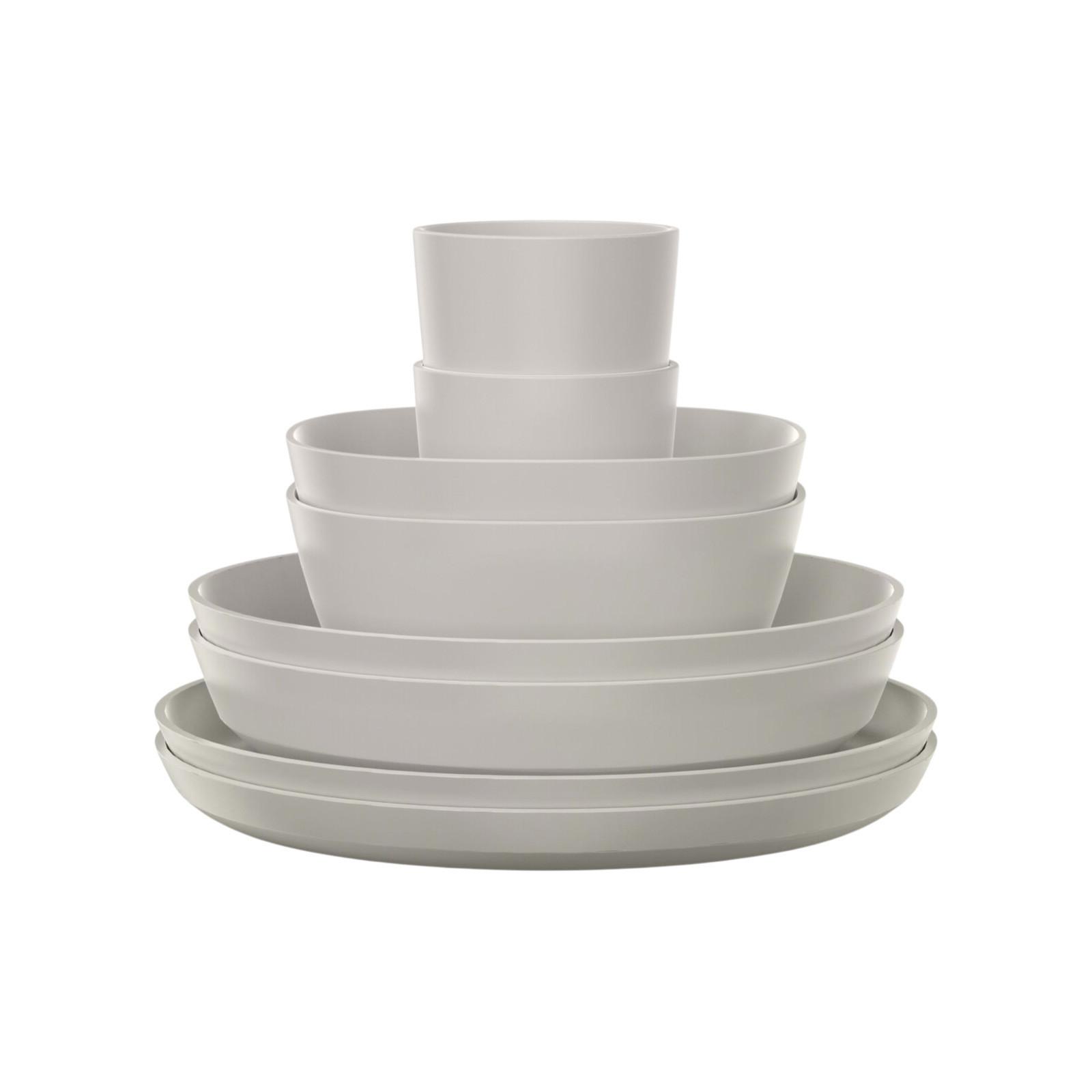 GESCHIRR-SET Silueta Nordic White 8-tlg. - Weiß, Kunststoff (2/2/2cm) - Mepal