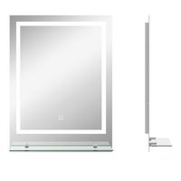 BADSPIEGEL mit Beleuchtung, Wandspiegel mit 3 Lichtfarben, Anti-Beschlag - Transparent, Glas (50/2.7/70cm) - Kleankin