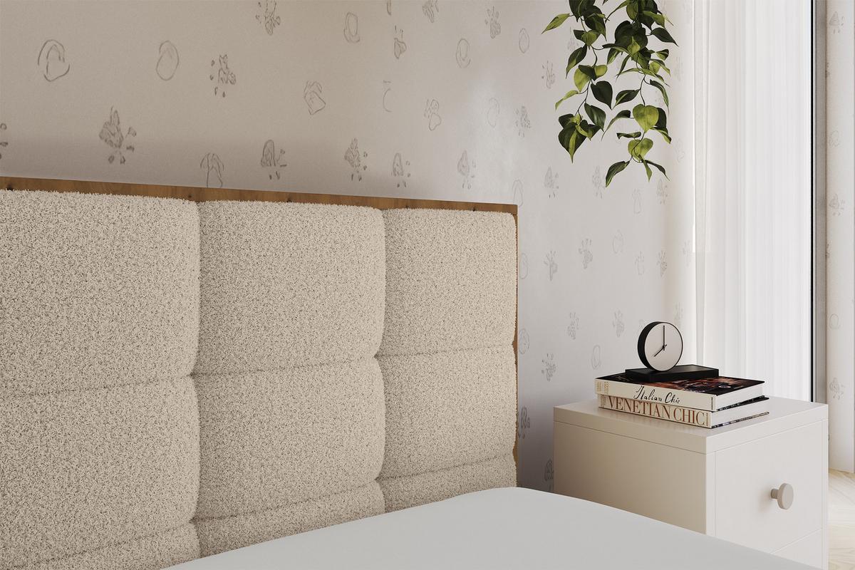 EINZELLBETT Jugendbett mit Bettkasten und Matratze H3/H4, Links - SOVY 80x200 Dunkelbeige - Cappuccino, Holzwerkstoff/Textil (80/200cm) - ALTDECOR