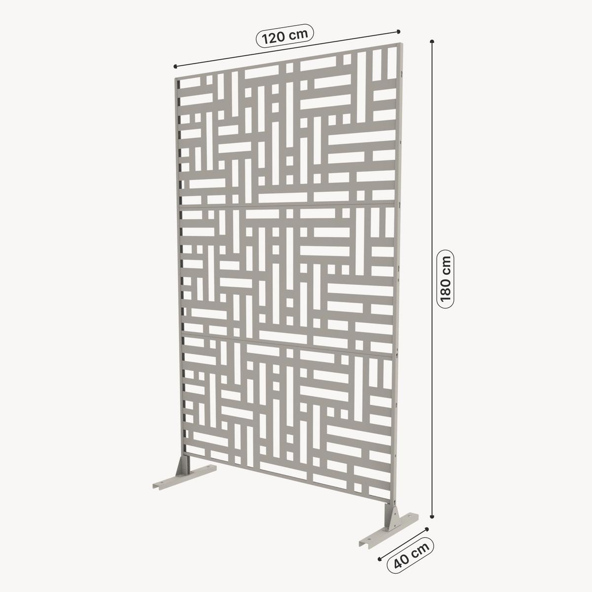 TRENNWAND Bernalda - Beige, Metall (120/180cm) - casa.pro
