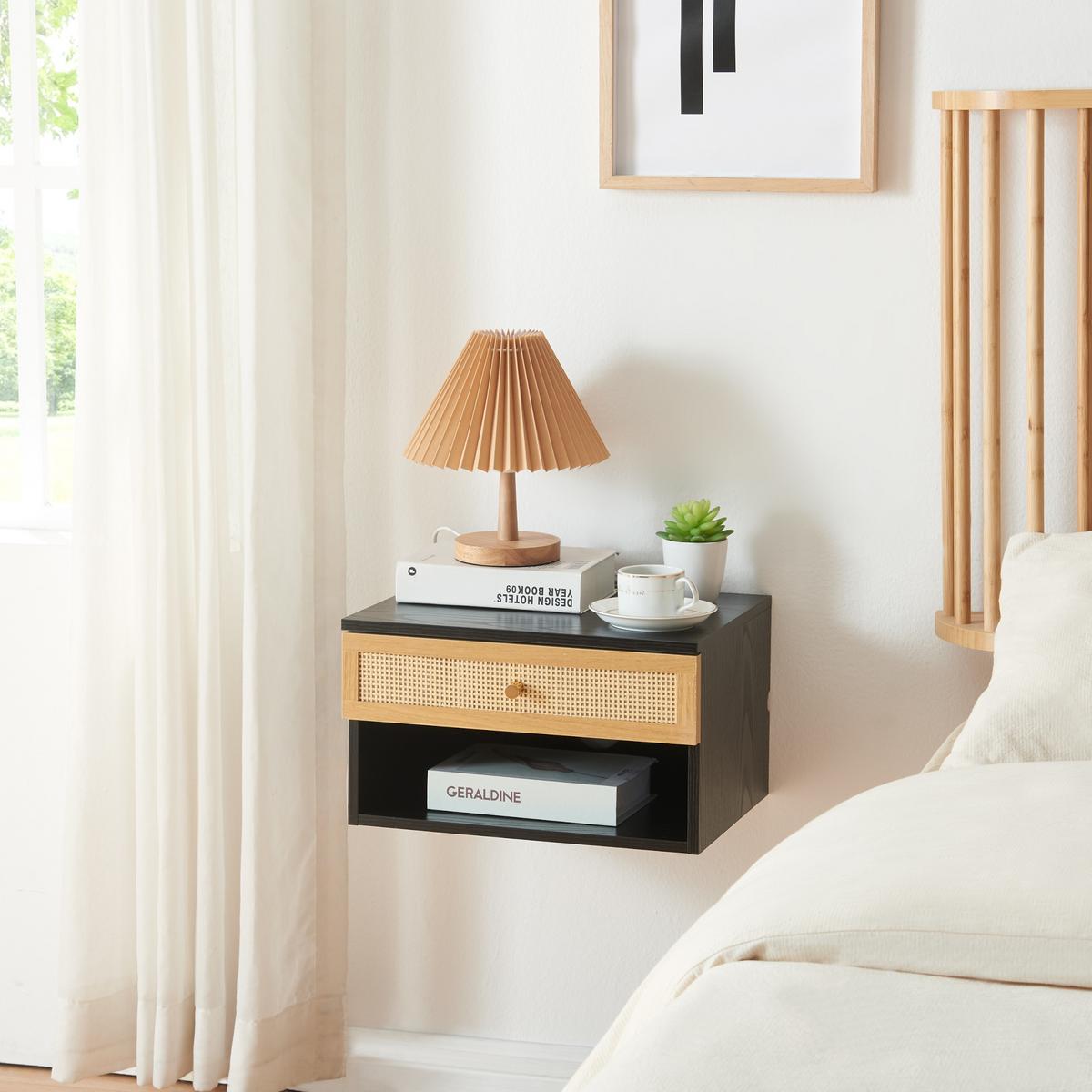 WANDREGAL Eiker - Goldfarben/Schwarz, Holzwerkstoff/Kunststoff (31.5/23/40cm) - [en.casa]