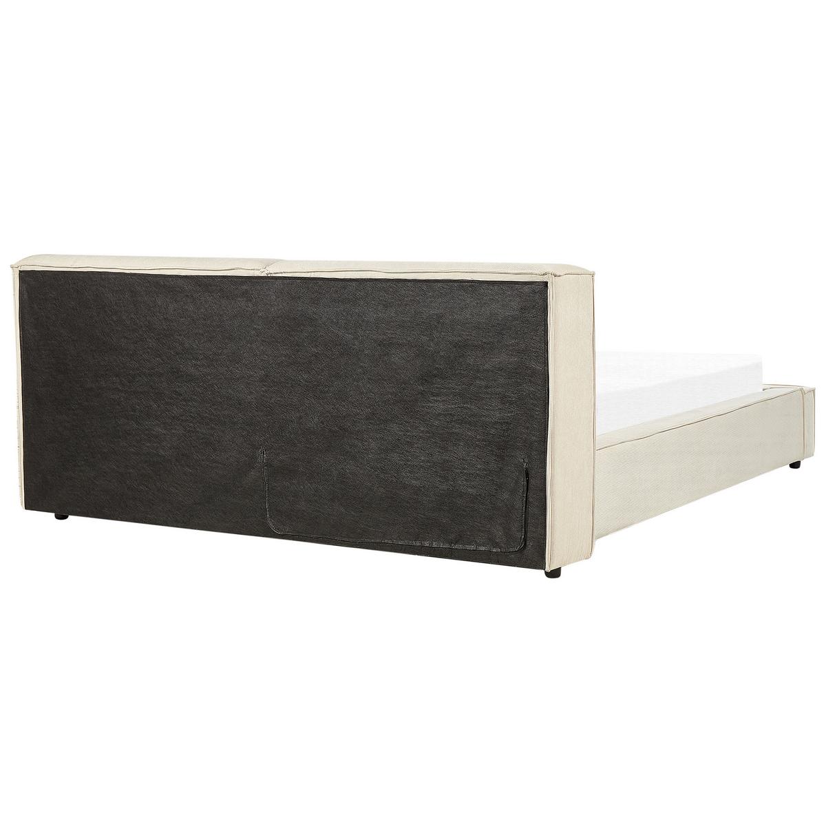 POLSTERBETT 180/200cm Beige Linards - Beige, Naturmaterialien/Textil (180/200cm) - Beliani