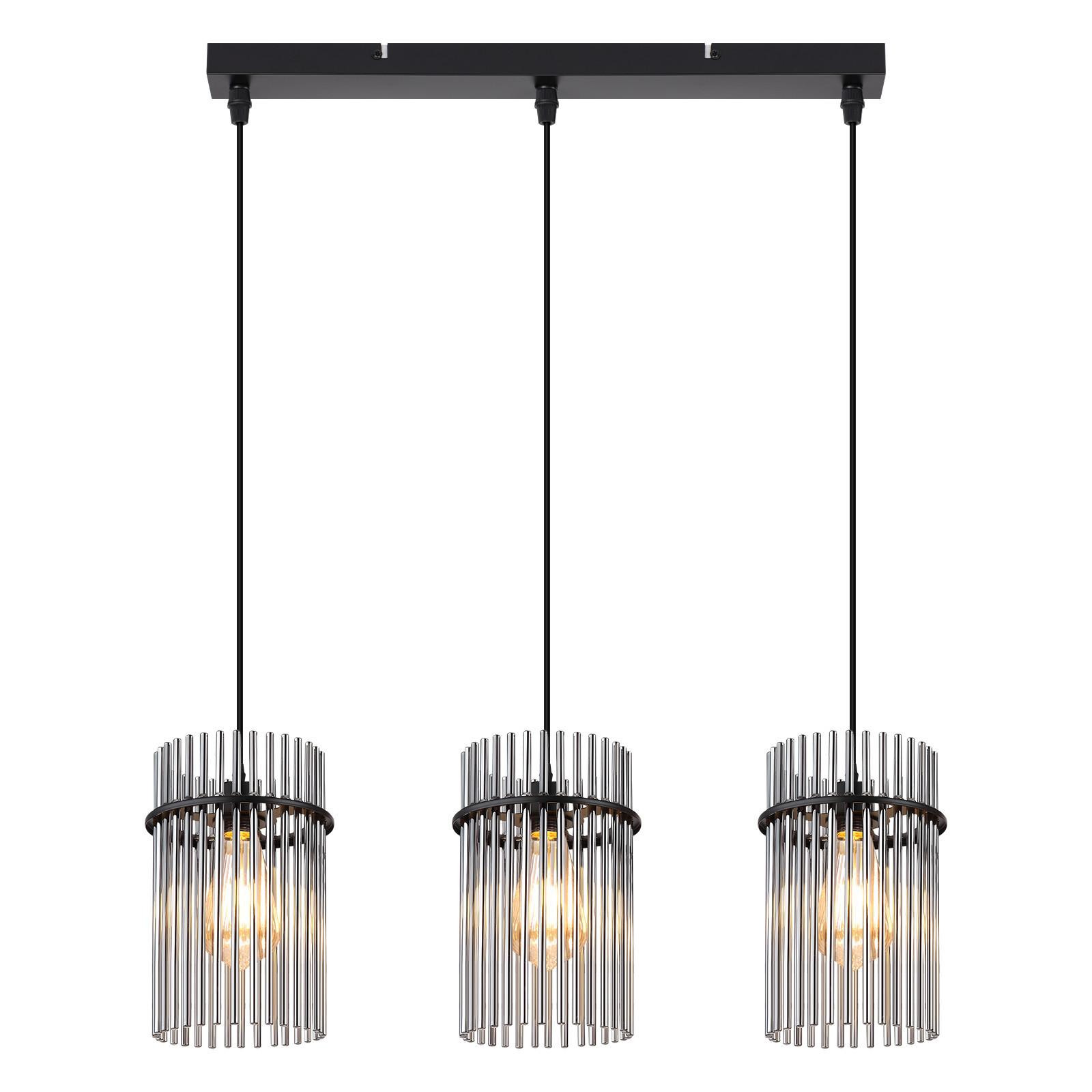 PENDELLEUCHTE Willow 48/5/150 cm - Schwarz, Glas (48/5/150cm) - ZMH