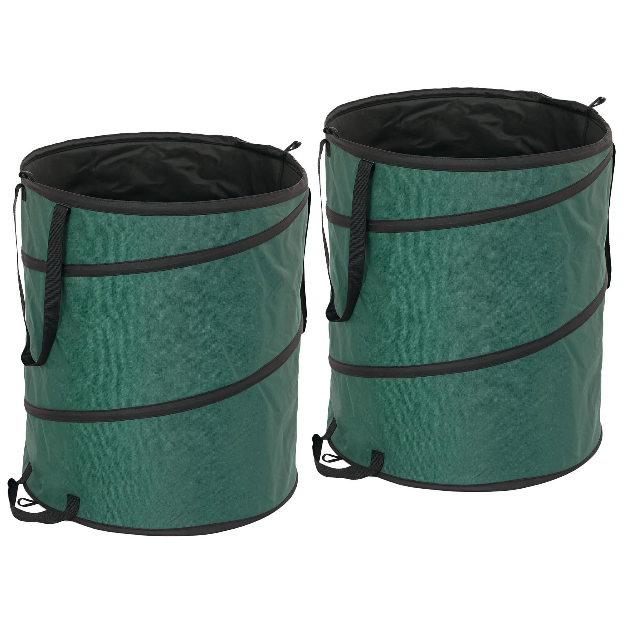 GARTENSACK 2x160L - Grün, Textil (55/65/55cm) - Outsunny