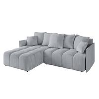 ECKSOFA Ottomane links LONLI-L 251x189x68 Titanfarben Velours - Titanfarben, Holzwerkstoff/Kunststoff (251/189cm) - ALTDECOR