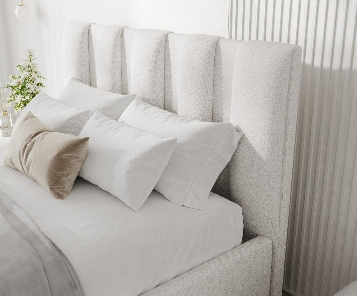 POLSTERBETT Loom 120/200 cm Hellbeige im Riva Stoff - Beige/Naturfarben, Holz/Holzwerkstoff (120/200cm) - AltaBeds
