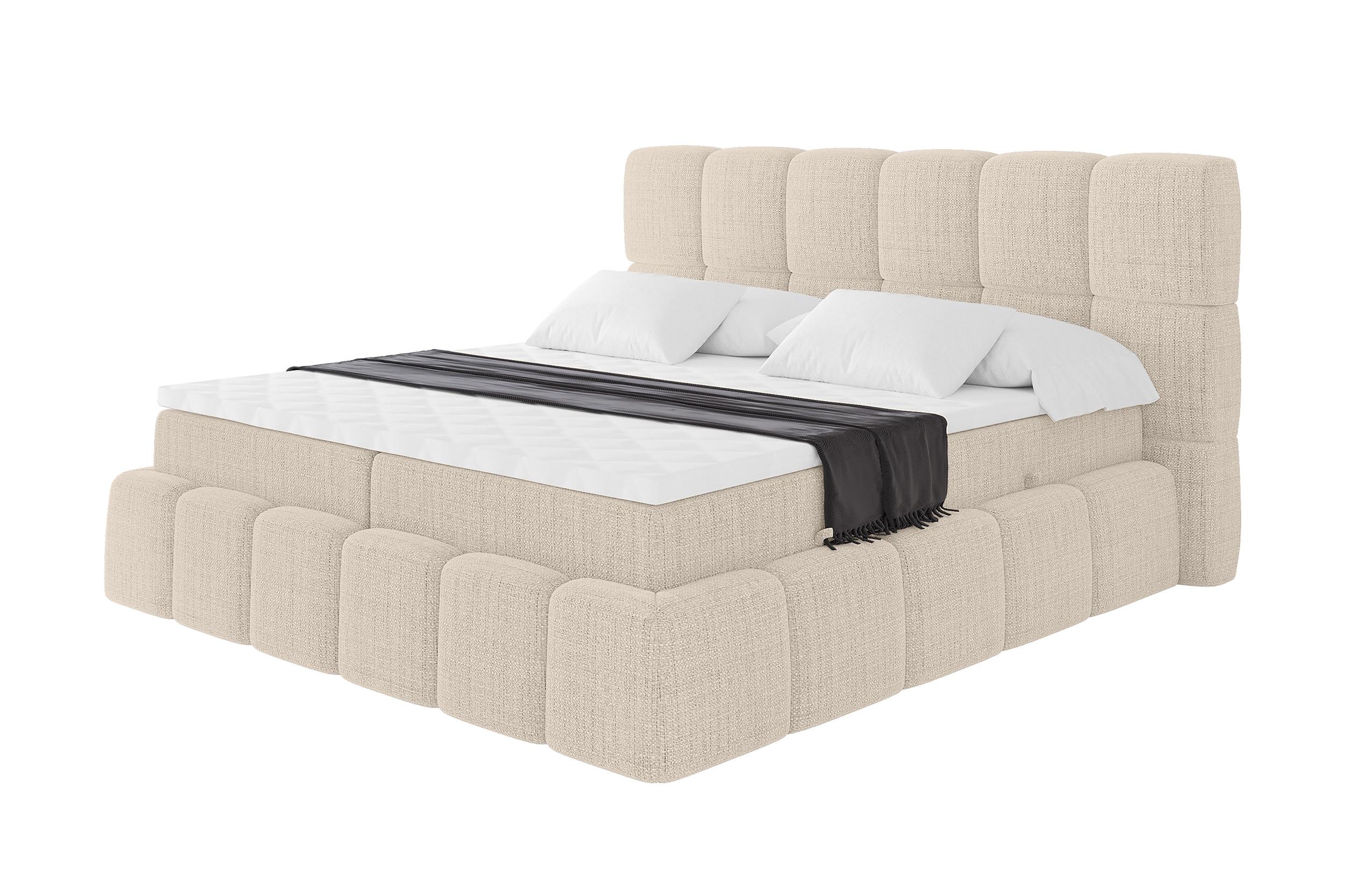 BOXBETT - AURI-H3 - 140x200 Beige Aragon - Ecru, Holzwerkstoff (140/200cm) - ALTDECOR