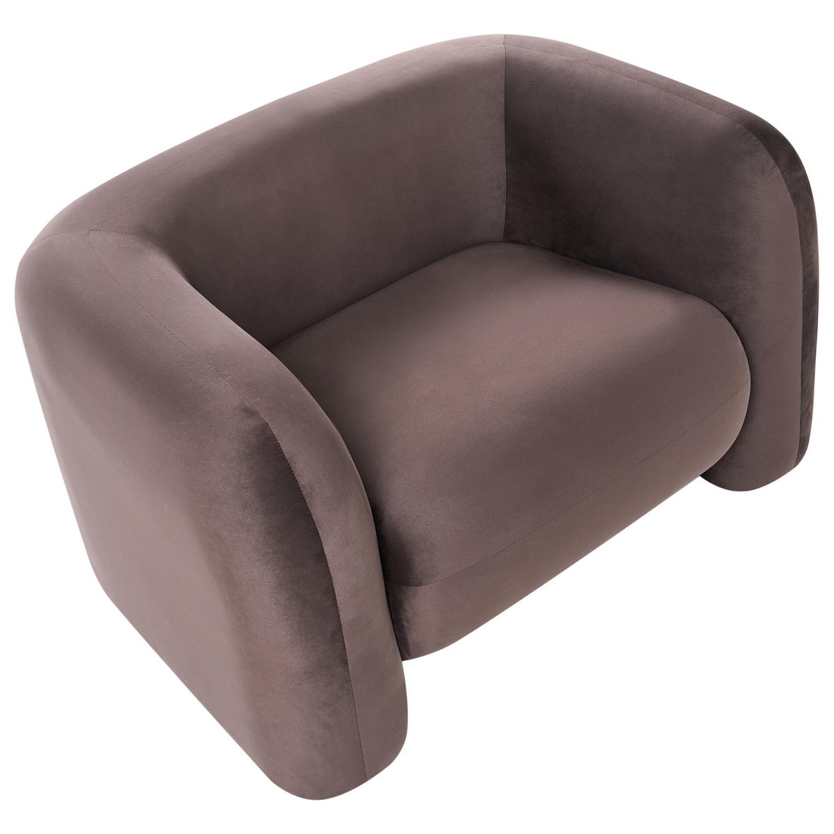 SESSEL Dunkelbraun Leiren - Dunkelbraun, Textil (113/68/87cm) - Beliani