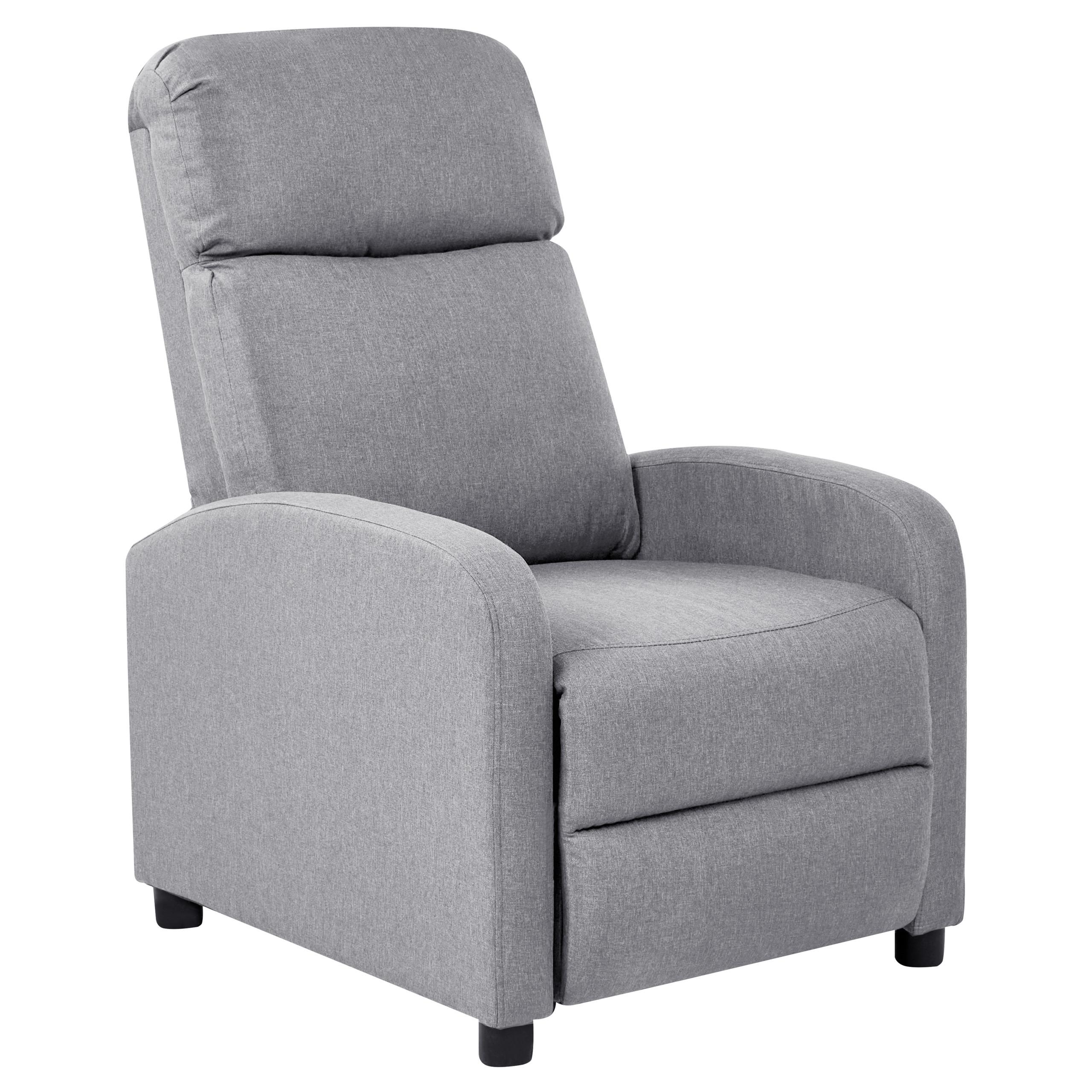 FERNSEHSESSEL Grau Eminence - Schwarz/Grau, Textil (66/103/74cm) - Beliani