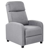 FERNSEHSESSEL Grau Eminence - Schwarz/Grau, Textil (66/103/74cm) - Beliani
