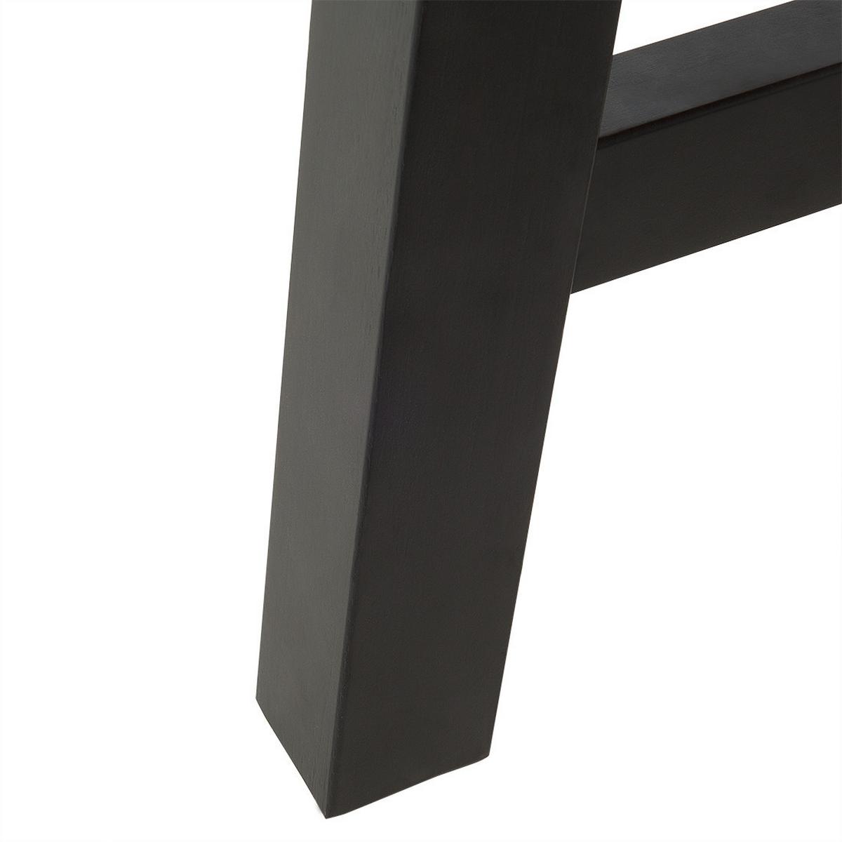 ESSTISCH Akazienholz schwarz/hellbraun Scania - Hellbraun/Schwarz, Holz (170/80/74cm) - Beliani