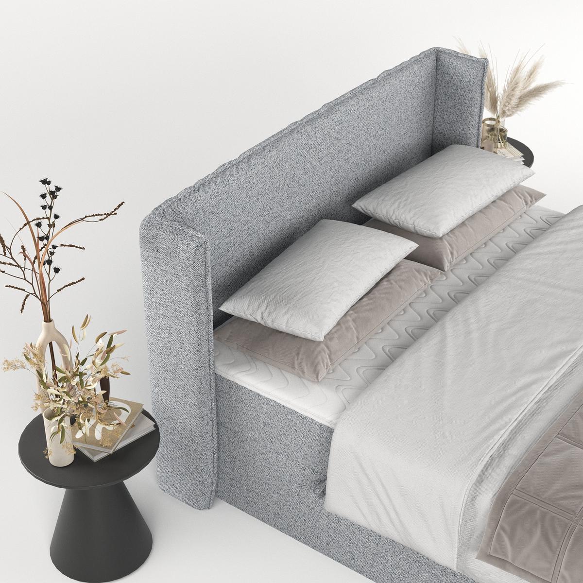 BOXBETT Viva 200/200 cm Grau im Riva Stoff - Schwarz/Grau, Holz/Holzwerkstoff (200/200cm) - AltaBeds