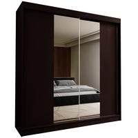 SCHWEBETÜRENSCHRANK LUCENZA 200/216/61 cm 2-türig mit Spiegel Wengefarben - Wengefarben, Holzwerkstoff (200/216/61cm) - MASSENO