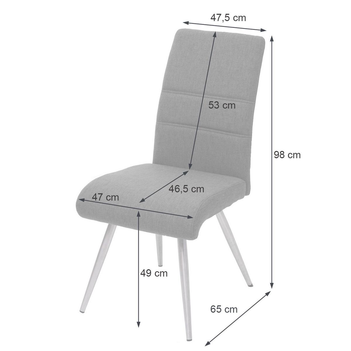 ESSZIMMERSTUHL Grau, Braun 6er-Set - Braun/Grau, Textil (68/97/64cm) - MCW