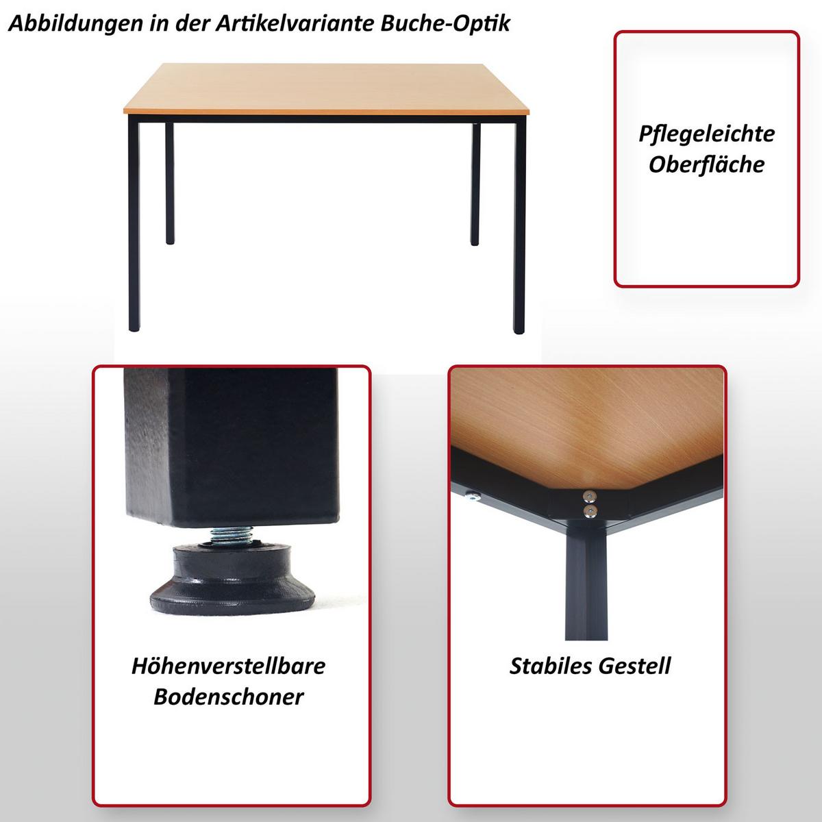 SCHREIBTISCH PETRILA eckig Weiß - Weiß, Holzwerkstoff (80/120/75cm) - MCW