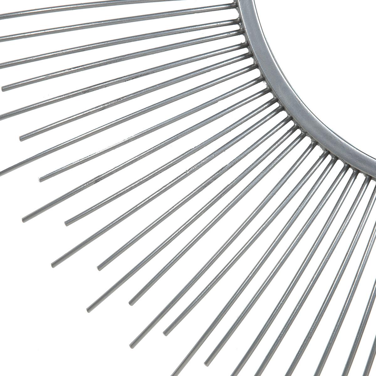 WANDSPIEGEL silber Sonnenoptik 80 cm Cilly - Silberfarben, Metall (80/80/3cm) - Beliani