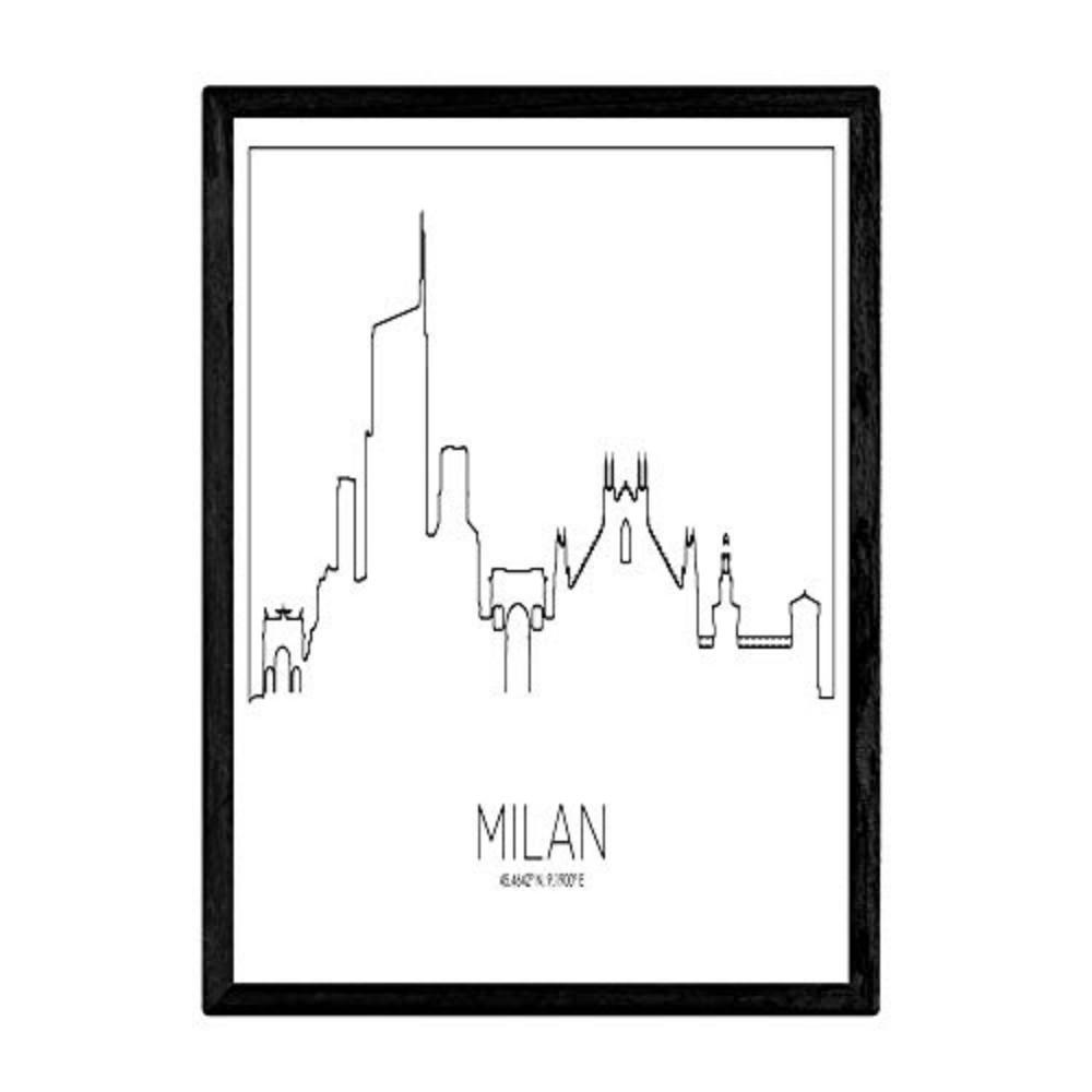 POSTER Mailand Skyline A3 Rahmenlos - Klar, Papier (29.7/5/42cm) - Nacnic