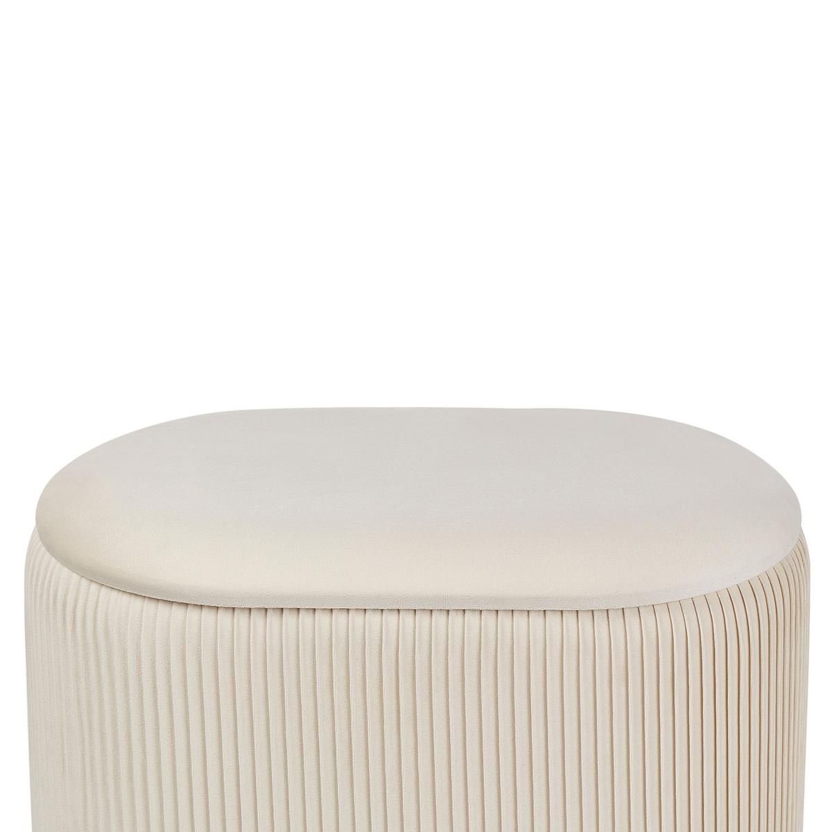 POUF Beige Richland - Beige, Textil (55/41/35cm) - Beliani