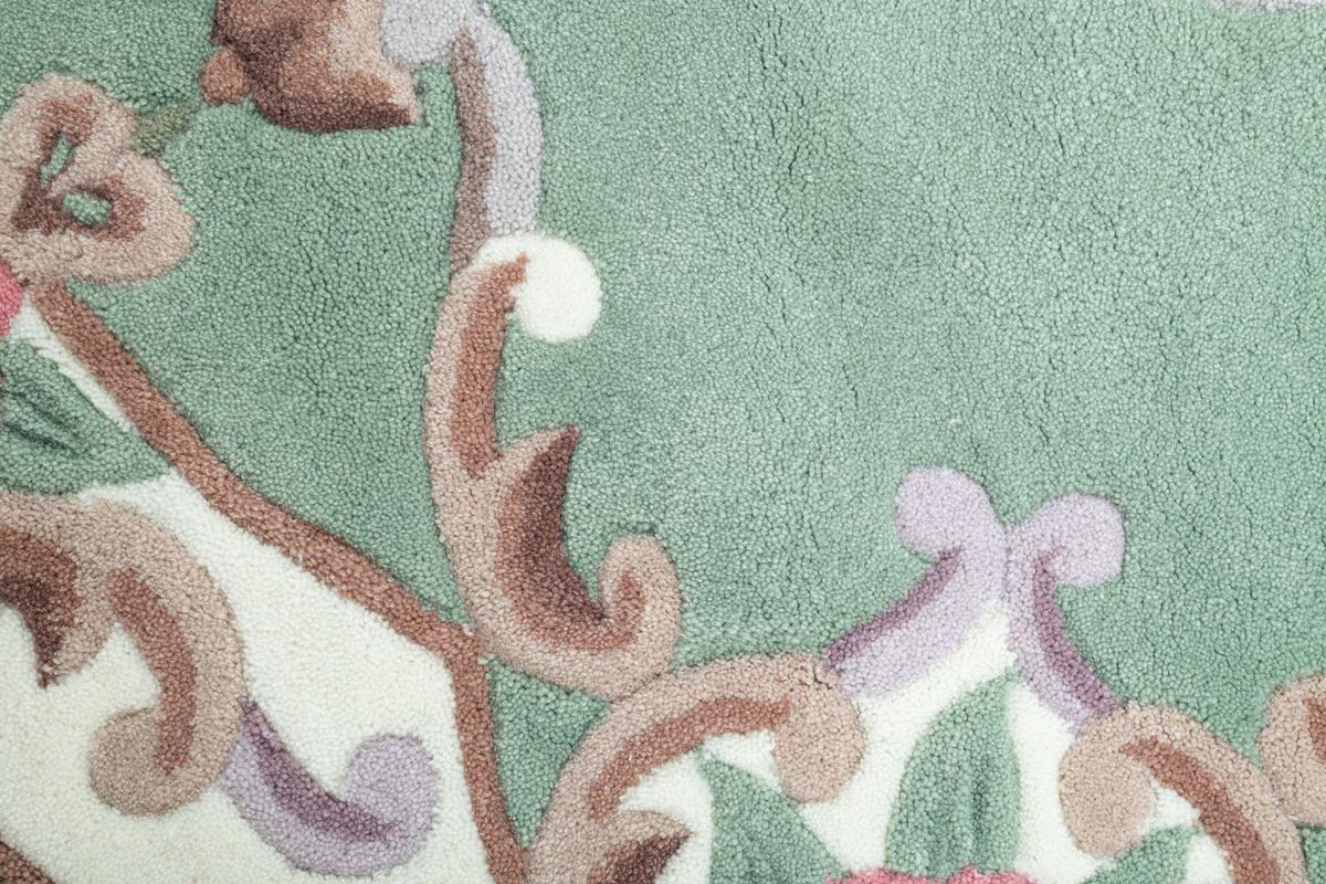 HANDTUFTTEPPICH Ming 150x150 cm - Grün, Textil (150/150cm) - THEKO