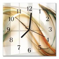 WANDUHR aus Glas 30x30 cm - Abstraktion - Multicolor, Glas (30/30/0.4cm) - TULUP