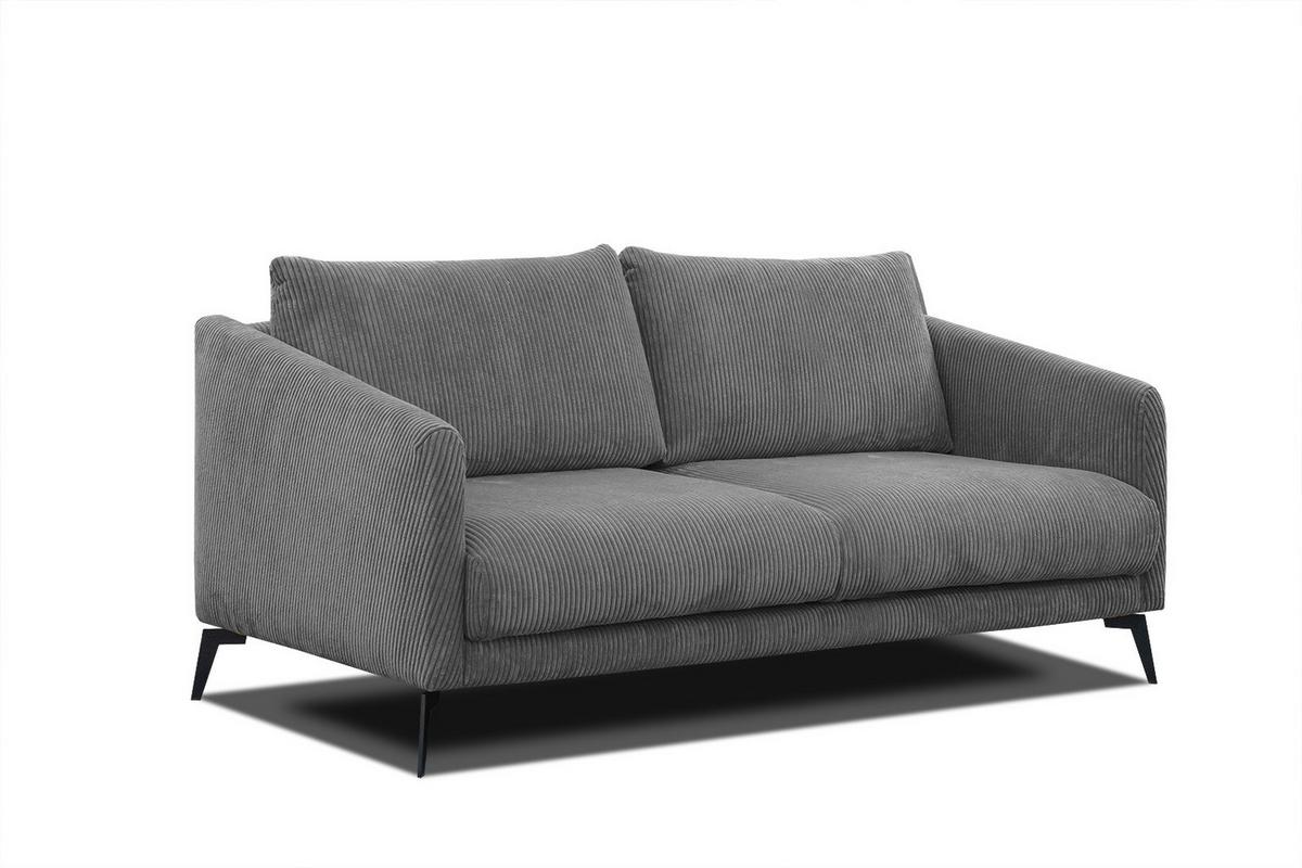 SOFA VILT 2,5-Sitzer, dunkelgrau - Dunkelgrau/Schwarz, Holzwerkstoff/Textil (202/89/94cm) - Wozimo