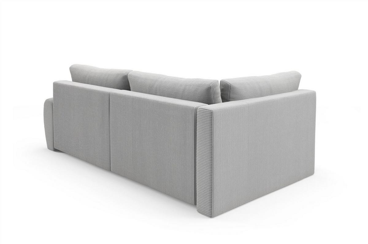 ECKSOFA Galan Mini Mit Schlaffunktion - Hellgrau, Holzwerkstoff/Textil (241/153cm) - Fun Möbel