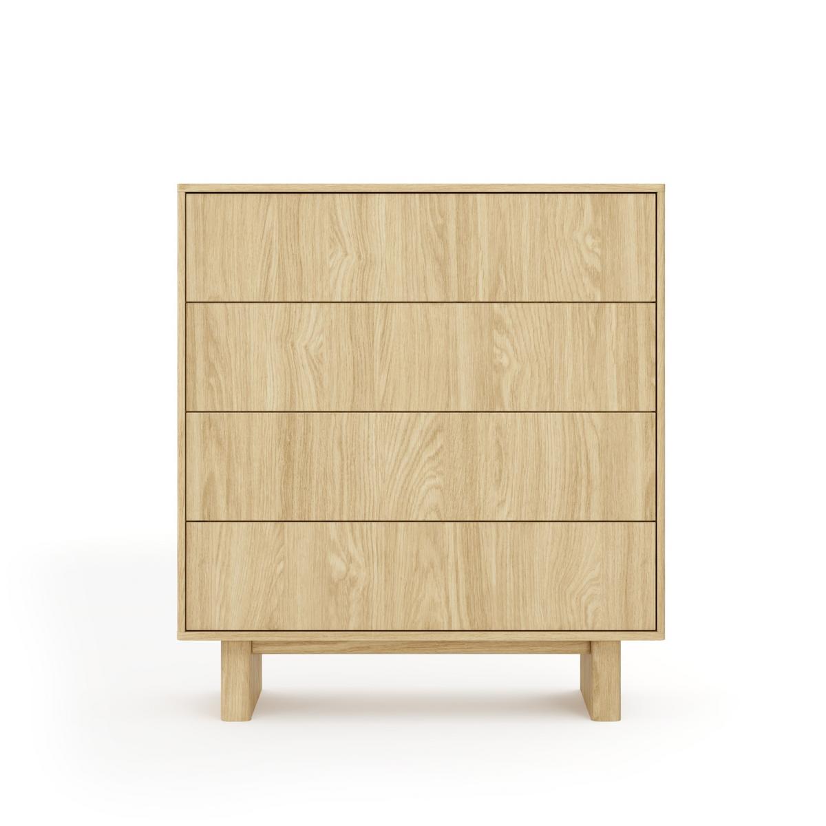 KOMMODE TRAVE 93,5/103,5/38,1cm mit 4 Schubladen Türen Eichefarben - Eichefarben, Holzwerkstoff (93.5/103.5/38.1cm) - MASSENO