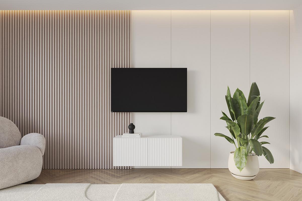 LOWBOARD NOA-2-W 100x40x40 cm - Weiß - Weiß, Holzwerkstoff (100/40/40cm) - ALTDECOR