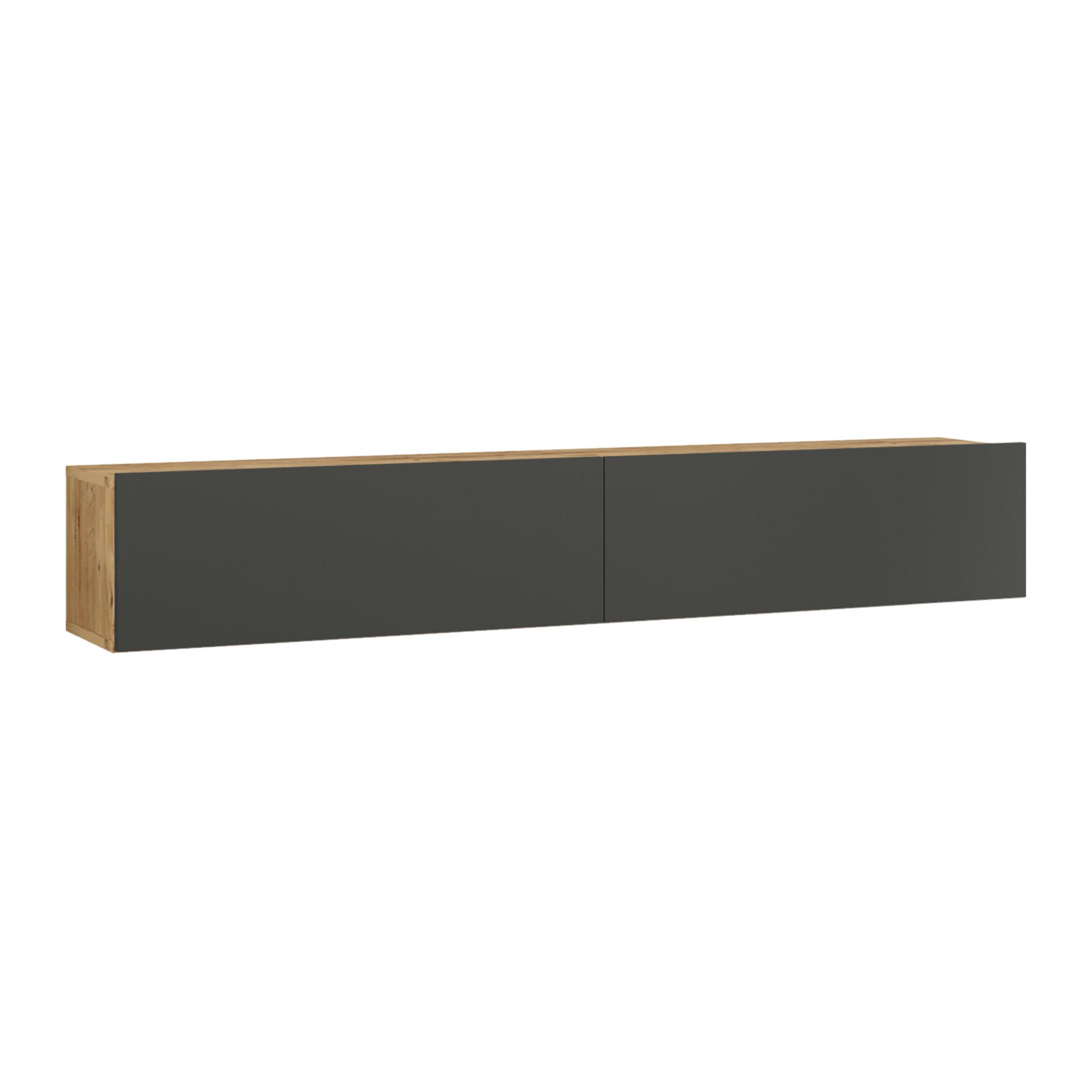 TV-ELEMENT Lapinlahti - Dunkelgrau, Holzwerkstoff (180/29.5/31.5cm) - [en.casa]