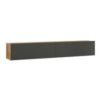 TV-ELEMENT Lapinlahti - Dunkelgrau, Holzwerkstoff (180/29.5/31.5cm) - [en.casa]
