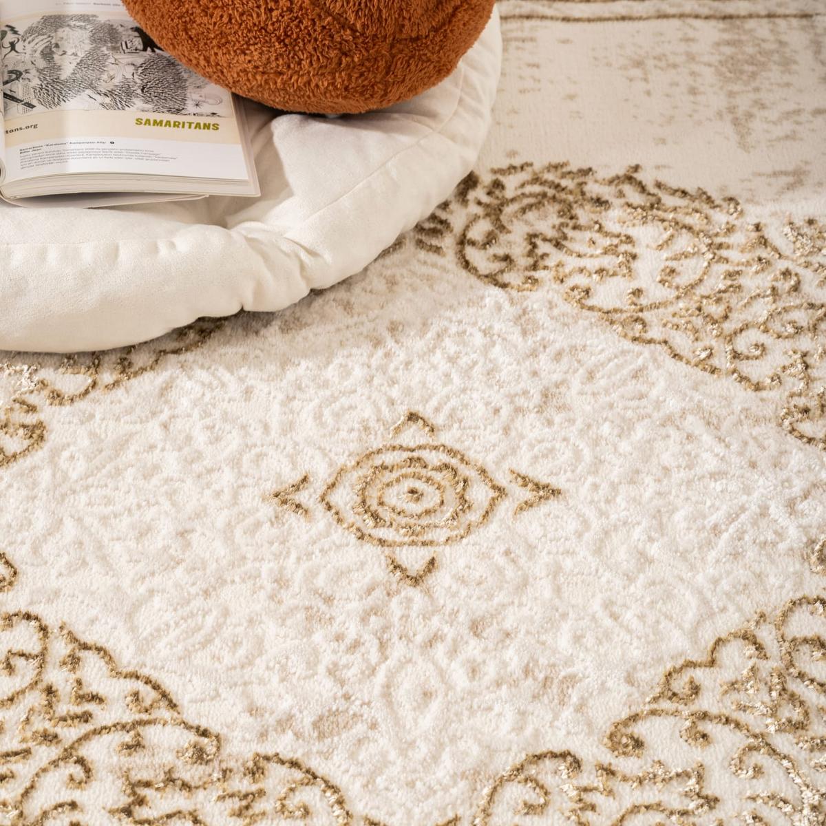 KURZFLORTEPPICH, orientalisch, Florhöhe 8 mm, Beige, 80 x 150 cm - Beige, Textil (150/80cm) - KADIMA DESIGN