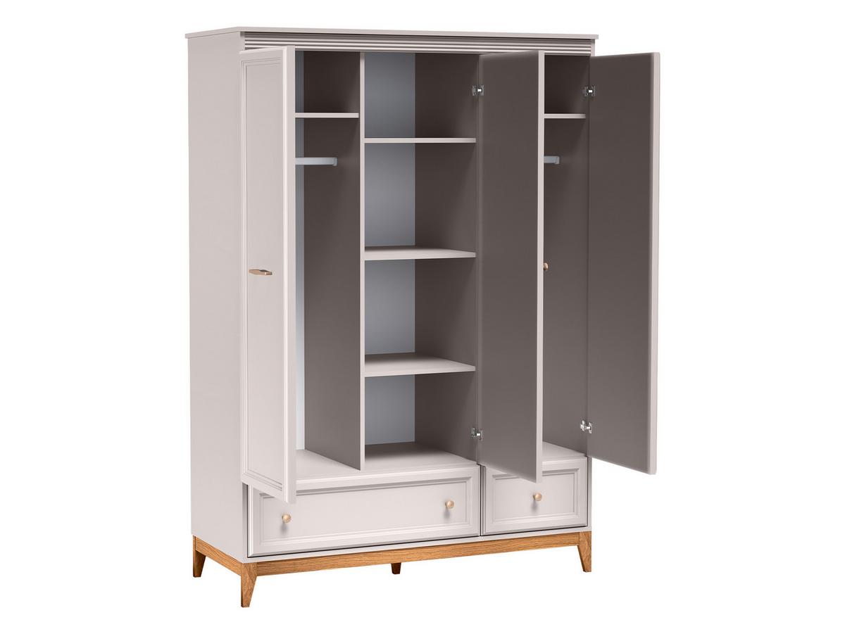 DREHTÜRENSCHRANK Windsor W-15 - Kaschmir/Goldfarben, Holz/Holzwerkstoff (136/193/55cm) - MIRJAN24