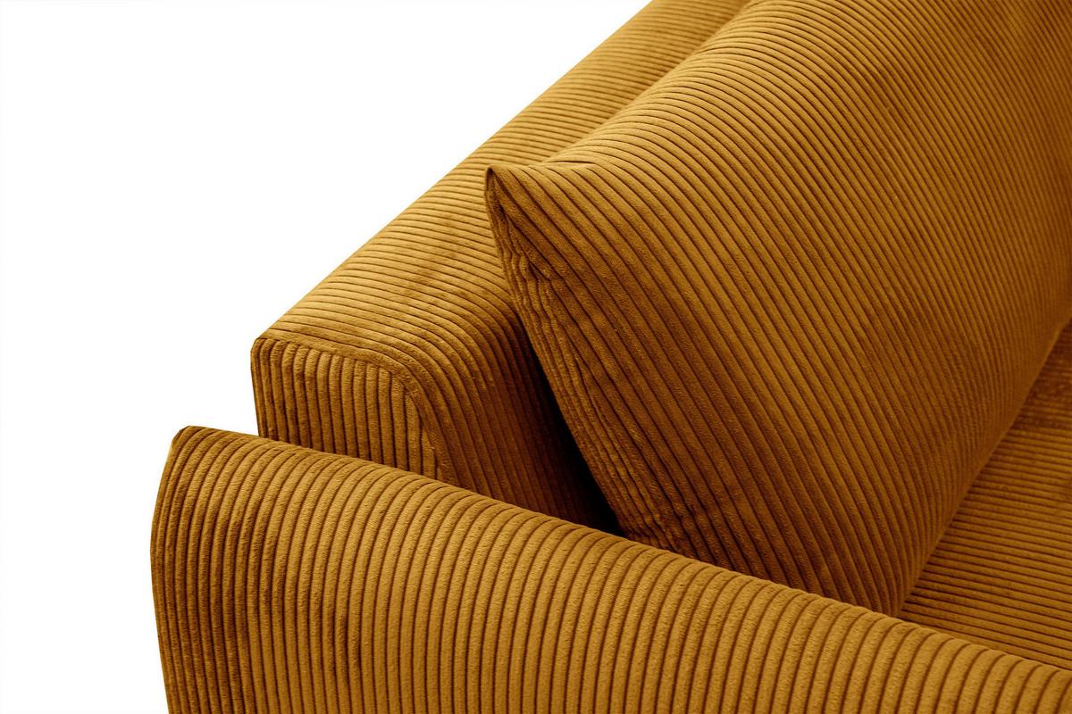 ECKSOFA TAUER 5-Sitzer, honig - Schwarz/Honig, Holzwerkstoff/Kunststoff (174/292cm) - Wozimo