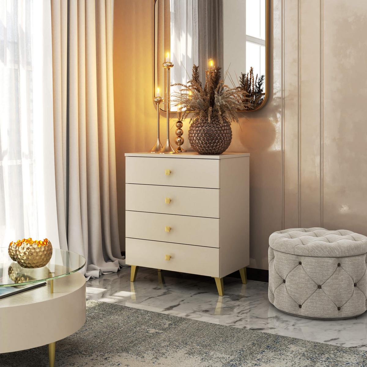 KOMMODE Kaschmir 73/60/37 - Kaschmir, Holzwerkstoff (60/73/37cm) - RAUMHIRSCH FURNITURE
