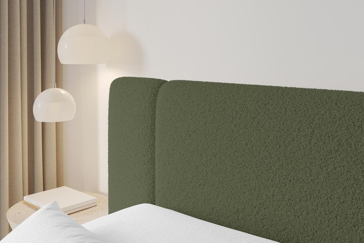 BOXBETT mit Matratze H4 - EVON Zanozek - 180x200 cm Grün - Jadegrün, Holzwerkstoff (180/200cm) - ALTDECOR