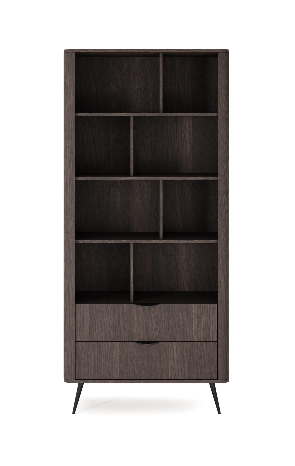 BÜCHERREGAL NOBILE 113,2x38x193,8 cm, Regal Eichefarben - Eichefarben, Holzwerkstoff (113.2/193.8/38cm) - MASSENO