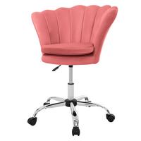 BÜROSTUHL Samt Rosa - Rosa, Metall (68/90/68cm) - ML-DESIGN