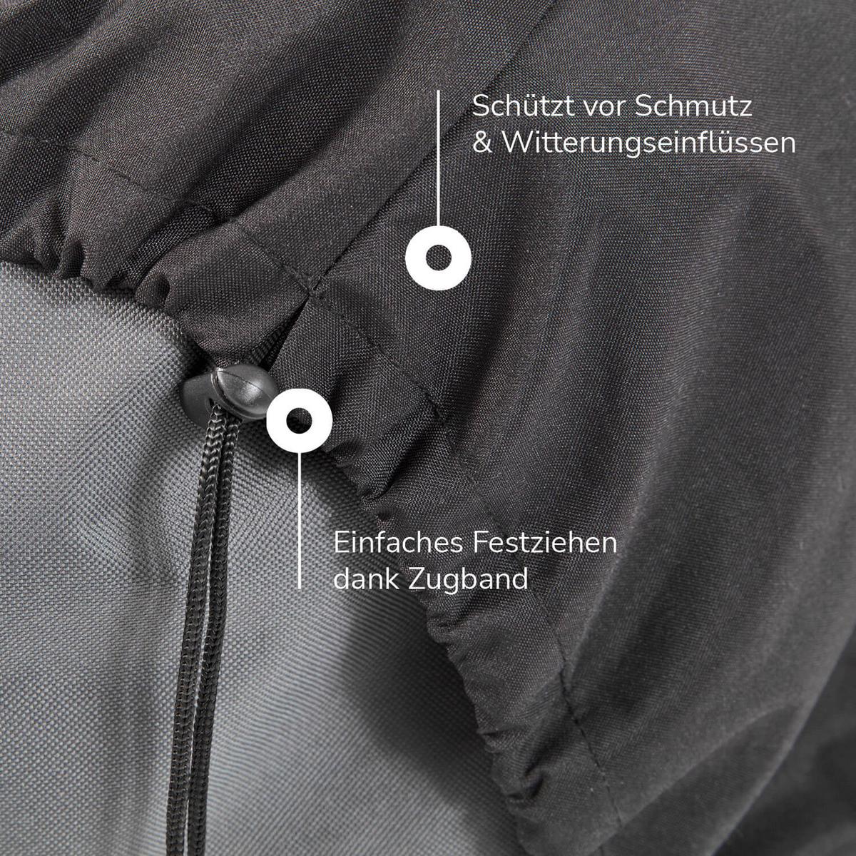SCHUTZHÜLLE Der Große - Schwarz, Textil (145/133/1cm) - Mokebo