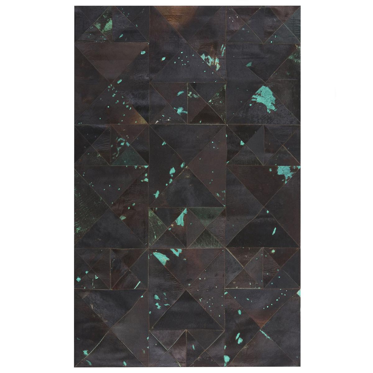 KURZFLOR-TEPPICH Atalan 200/140 cm - Blau, Fell (140/200cm) - Beliani