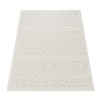 KURZFLORTEPPICH, mit Struktur, aus Polypropylen, Florhöhe 10 mm, Creme, 80 x 150 cm - Beige, Textil (150/80cm) - KADIMA DESIGN