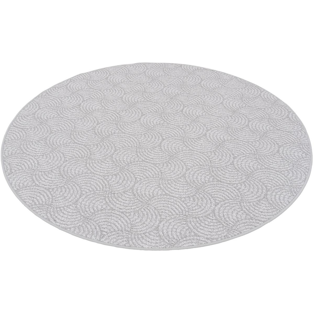 FEINSCHLINGE DESIGNER TEPPICH RUND CIRCLE - Grau, Textil (100/100cm) - Snapstyle