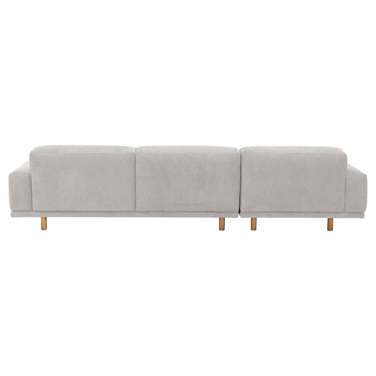 ECKSOFA mit Longchair links Kattryna Flachgewebe silber - Silberfarben, Kunststoff (133/283cm) - 58aufmkessel