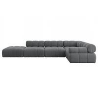 ECKSOFA modulares Sofa Felto-L2 - 380x190x70 cm Dunkelgrau Cord - Dunkelgrau, Holzwerkstoff/Textil (380/190cm) - ALTDECOR