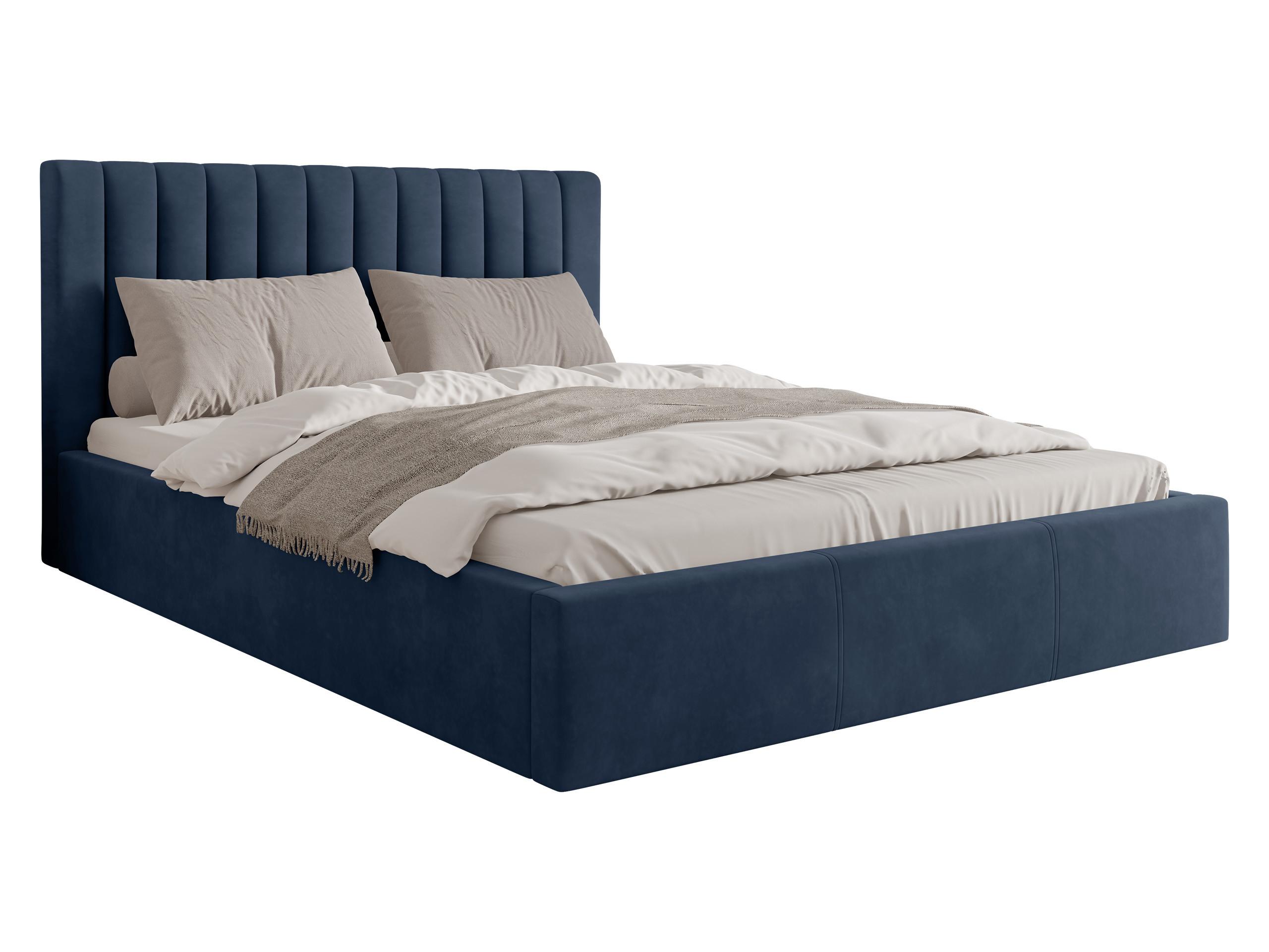 POLSTERBETT Cosmo - Blau/Naturfarben, Holz/Holzwerkstoff (160/200cm) - MIRJAN24