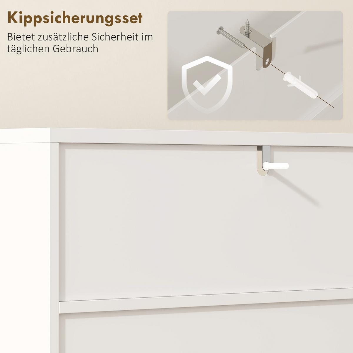 BADEZIMMERSCHRANK MDF Metall Weiß - Goldfarben/Weiß, Holzwerkstoff/Metall (31.8/93/60cm) - HOMCOM