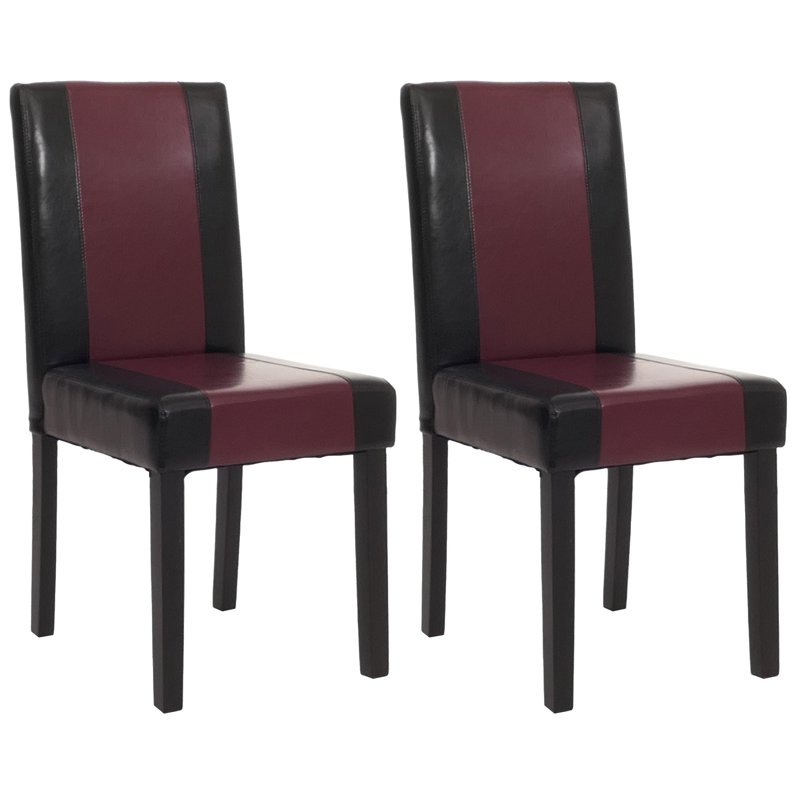 ESSZIMMERSTUHL Schwarz, Rot 2er-Set - Rot/Schwarz, Textil (43/90/56cm) - MCW