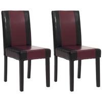 ESSZIMMERSTUHL Schwarz, Rot 2er-Set - Rot/Schwarz, Textil (43/90/56cm) - MCW