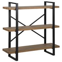REGAL 3 Fächer Timber - Dunkelbraun, Holzwerkstoff (111/111/35cm) - Beliani