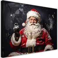 LEINWANDBILD Weihnachten 100x70cm - Rot, Textil (100/70cm) - Feeby