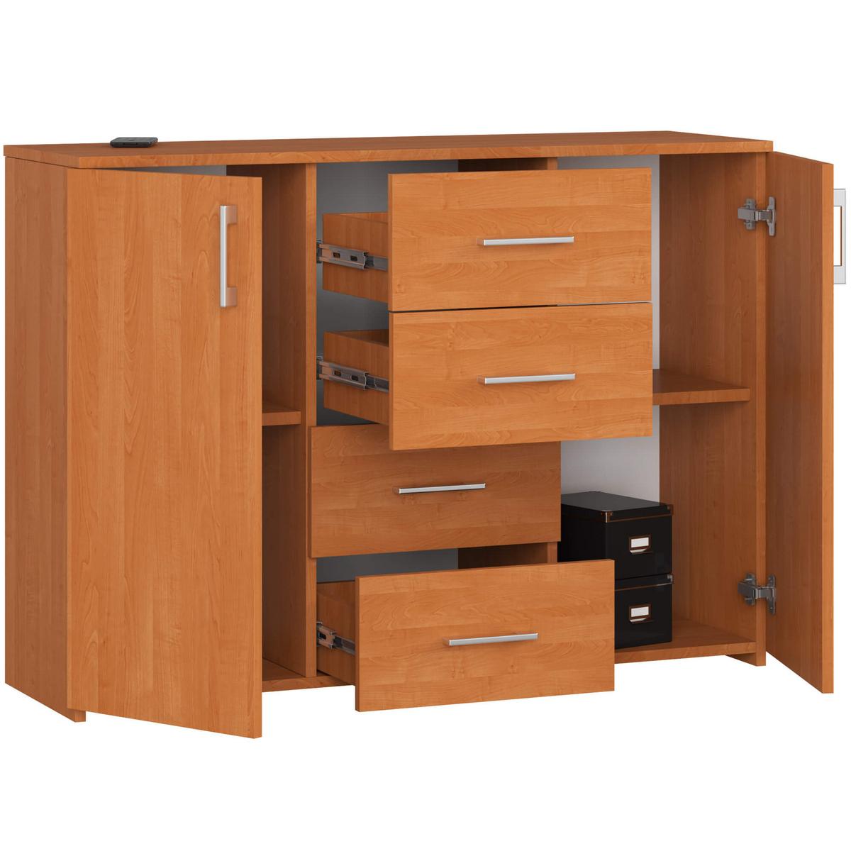 KOMMODE Erlefarben 80/110/35 - Erlefarben, Textil (110/80/35cm) - RAUMHIRSCH FURNITURE